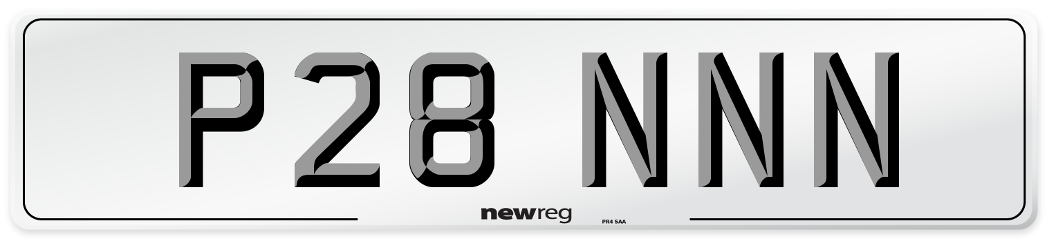 P28 NNN Number Plate from New Reg